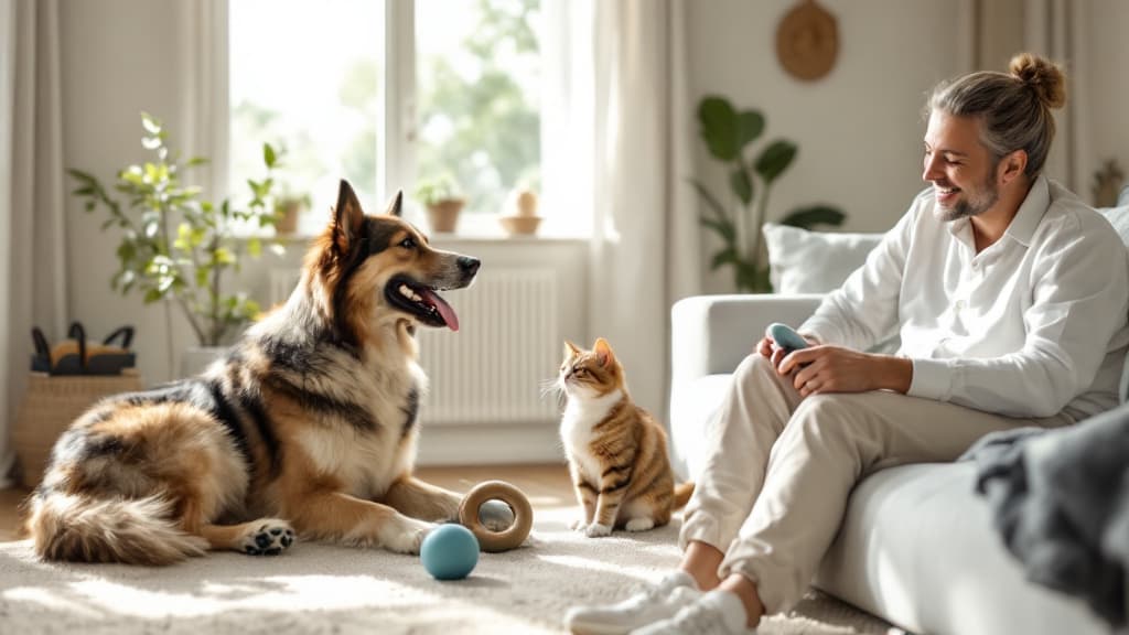 Pet toys organized by size and play style